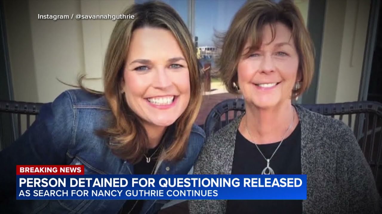 Man detained in Guthrie case released after questioning