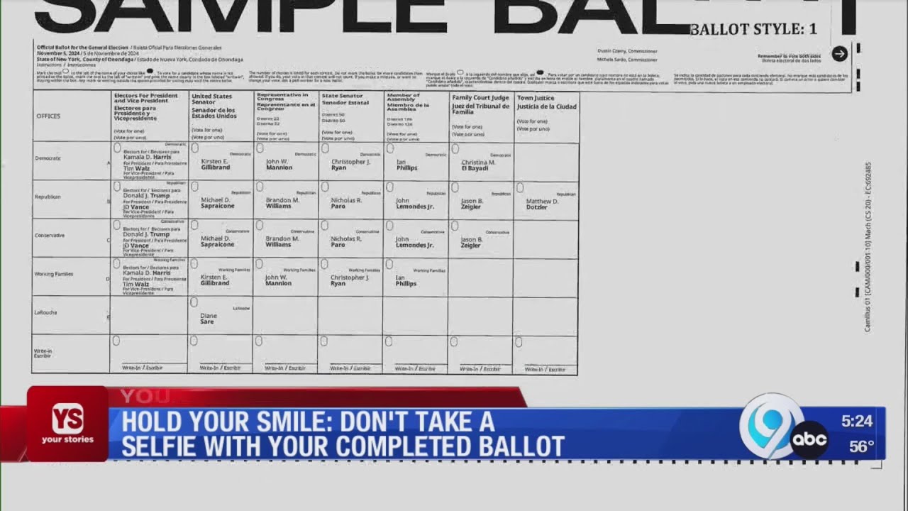 Hold your smile: Don't take a selfie with your completed ballot - YouTube