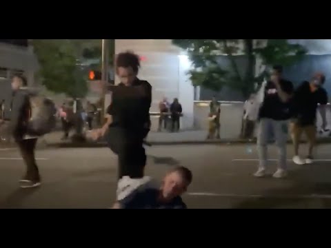 Marquise “Keese” Love Antifa / BLM Rioter That Kicked Man In Head (Full Video)