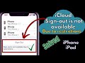 iCloud Sign Out is Not Available Due to Restrictions