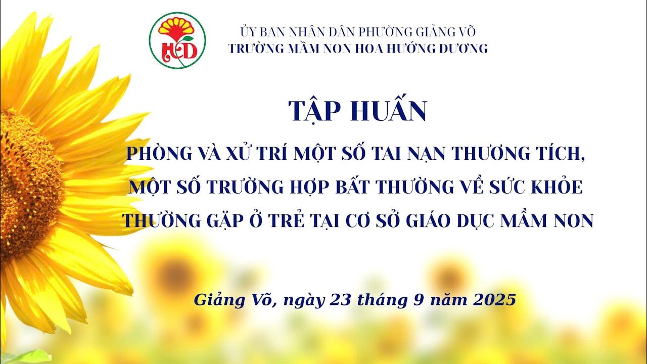 Tập huấn phòng và xử lí tai nạn thương tích thường gặp ở trẻ tại cơ sở giáo dục MN