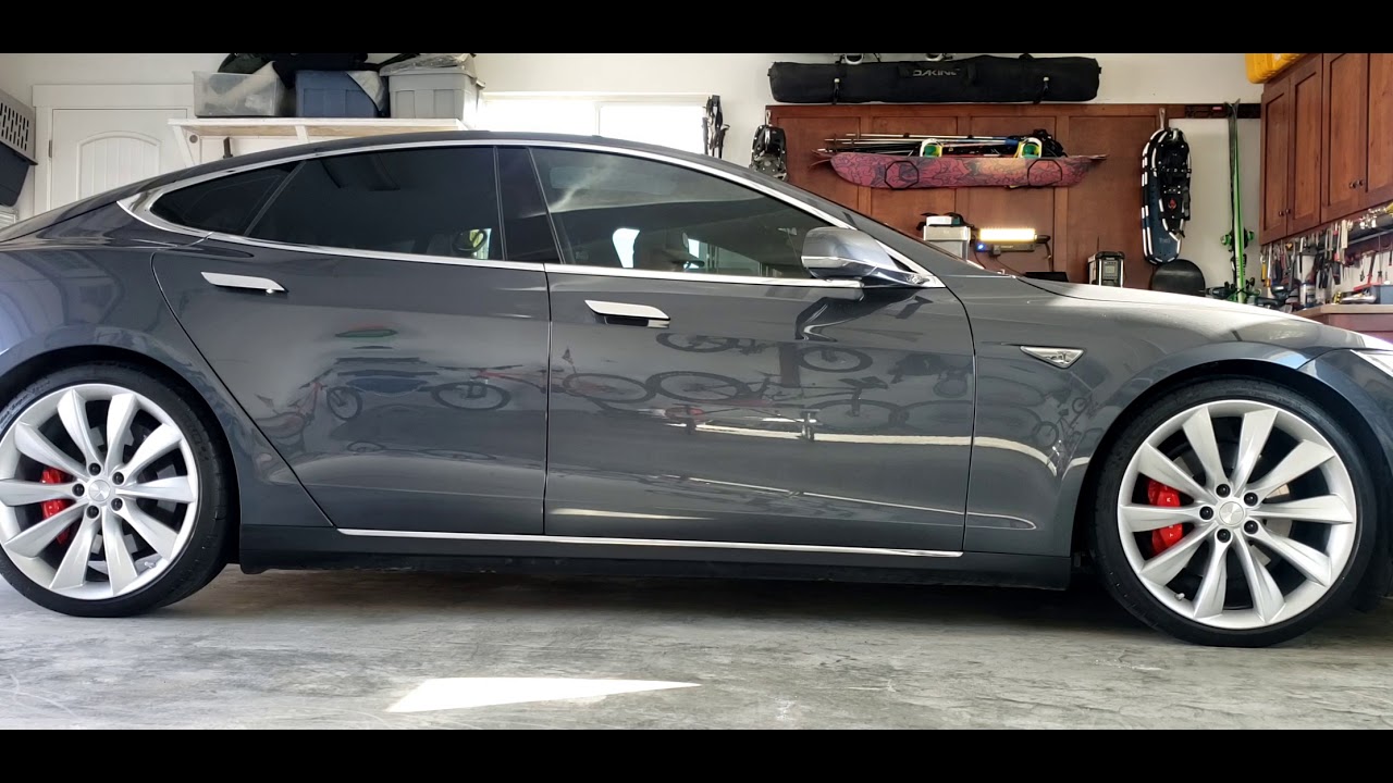 TESLA MODEL S AIR SUSPENSION. - YouTube
