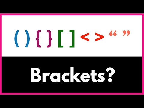 (2020) Brackets Explained in Coding / Easiest Explanation