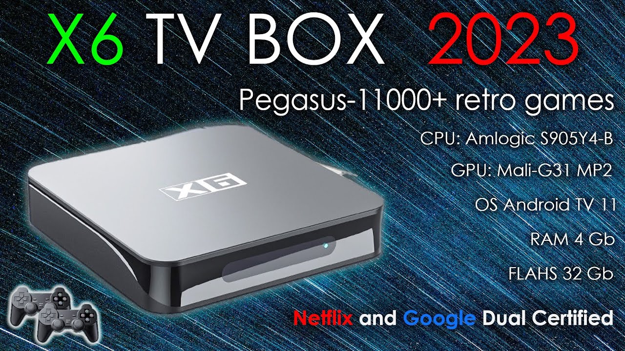 Caja de TV Android 11.0 2023, 2 GB de RAM+16 GB de ROM, Kinhank X6 Smart TV  Box con Netflix Google Dual certificado, reproductor multimedia de
