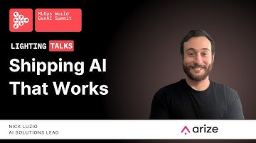 Verzendings-AI die werkt | Nick Luzio, Arize AI | Lightning Talks