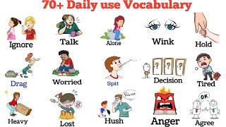 70+ Vocabulary | Daily use english words | Vocabulary with sentences | Vocabulary with pictures