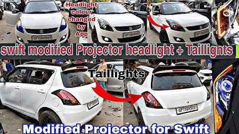 swift modified|old swift modified with new projector headlight|swift modification|modified old swift