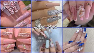 HERMOSOS DISEÑOS UÑAS ACRÍLICAS  NUEVAS UÑAS 2022  UÑAS DE MODA