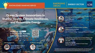 Ocean System Innovations in Marine Health, Climate Resilience, and Renewable Energy
