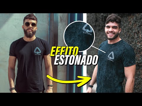 DIY CUSTOMIZAÇÃO DE CAMISETA - Efeito Estonado / Marmorizado