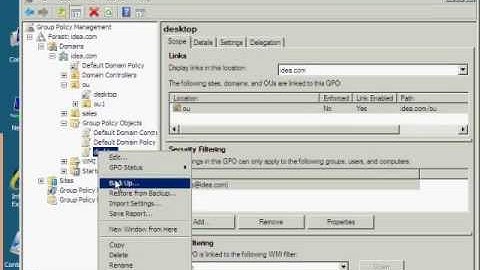 how to configure gpo backup & restore server 2008