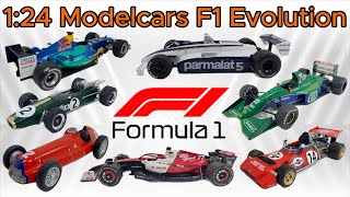 F1 evolution from 1950's to 2020's | Diecast Collection 1:24 – Alfa Romeo, Brabham, Jordan & More!