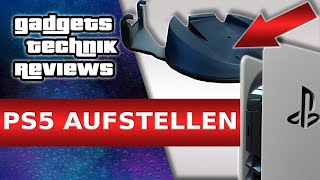 PS5  HINLEGEN / AUFSTELLEN 🆗 Playstation 5 Standfuß befestigen und mit Halterung richtig hinstellen