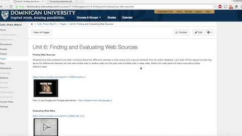 Unit 6: Finding and Evaluating Web Sources