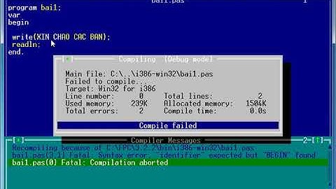 cách viết một chương trình trong pascal, lam quen voi passcal