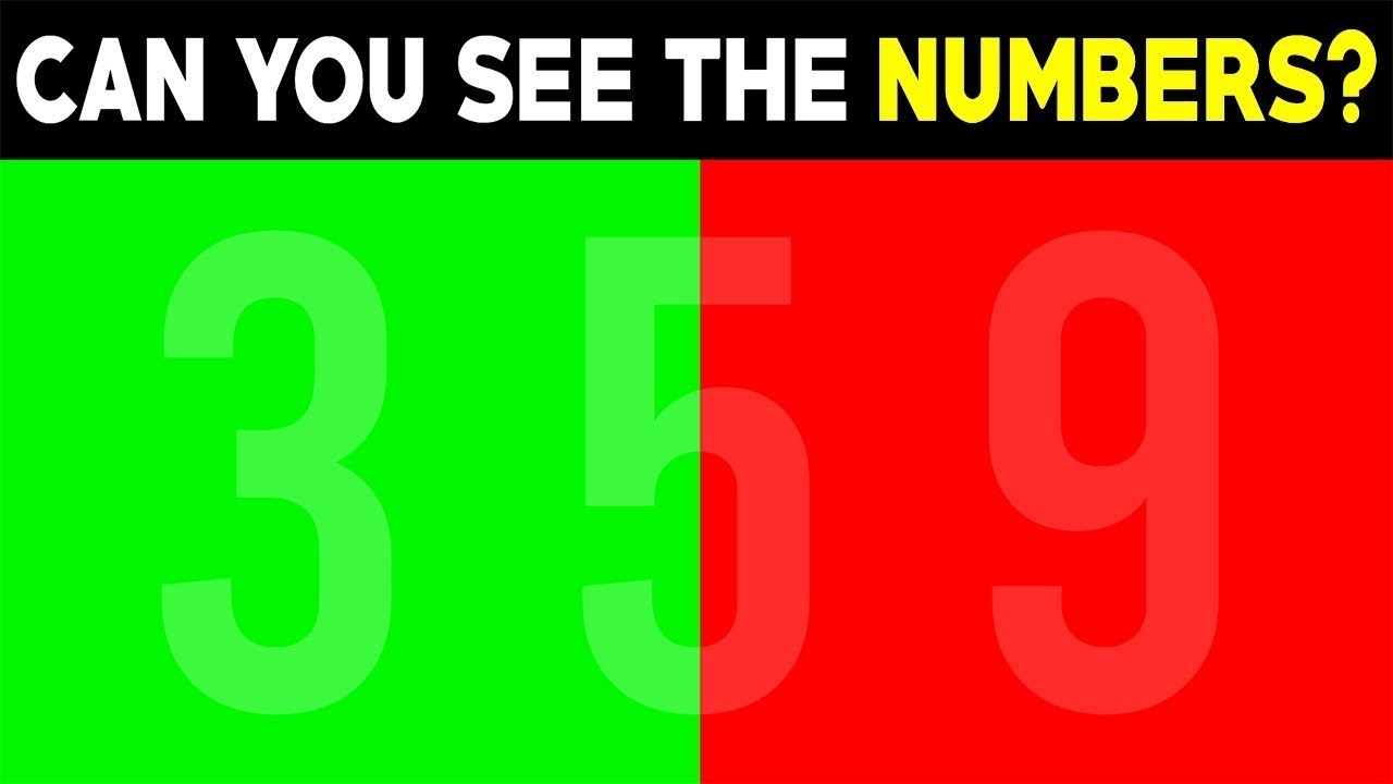 CAN YOU SEE THE NUMBERS? (EYE TEST) - YouTube