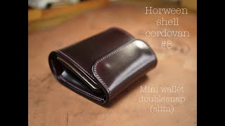 Mini wallet doublesnap (slim) / Horween shell cordovan #8