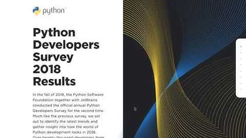 [1/7] Python Developers Survey 2018 Results