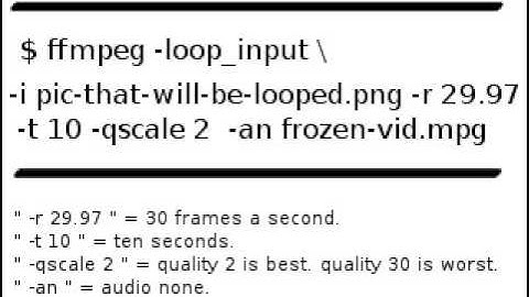 loop still png image to mpeg-video with FFMPEG.