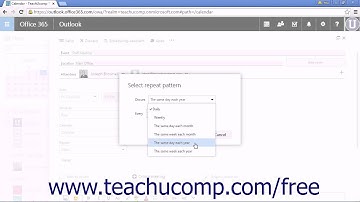 Outlook Web App Tutorial Creating Recurring Meetings 2015 Microsoft Training