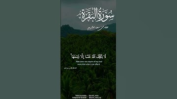 خواتيم سورة البقرة) بصوت القاريء سعود الشريم 🌿
