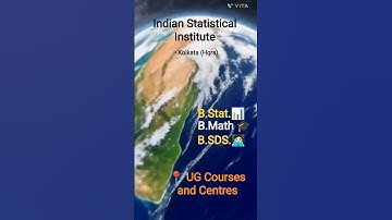 UG Courses at ISI (Indian Statistical Institute) | Bstat Bmath BSDS (Stats,Maths,Data Science) #isik