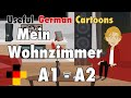 Learn Useful German:  mein Wohnzimmer - my living room / Basic German Vocabulary for Beginners