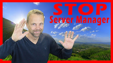 How to Stop Server Manager from starting at logon on Windows Server