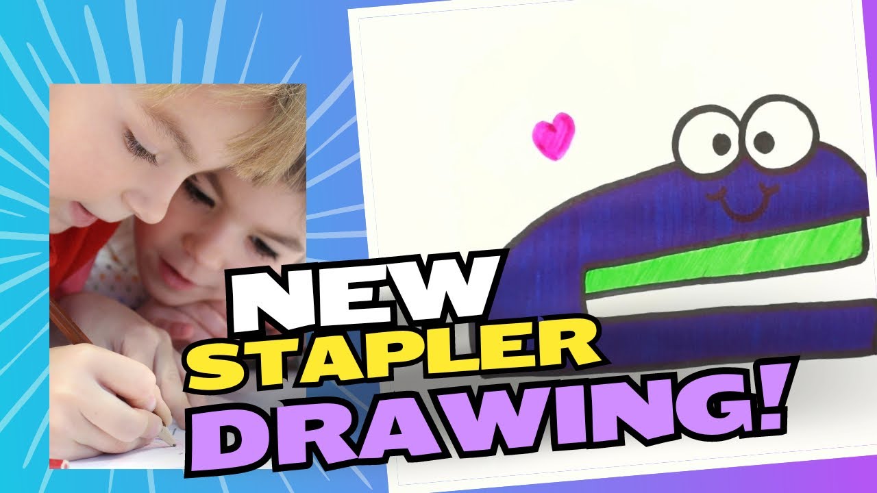 Easy Stapler Drawing for Kids! - YouTube