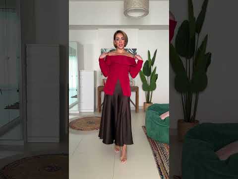 تنسيق الفستان البني