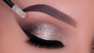 Glitter Smokey Eyes for New Year's Eve Tutorial | Party Makeup screenshot 1