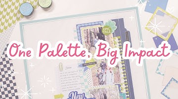Schoon en eenvoudig scrapbooken | Gelaagde 12×12-layout met de september-heupkits
