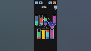 Water Color Sort Level 540 Solution WalkThrough Gameplay