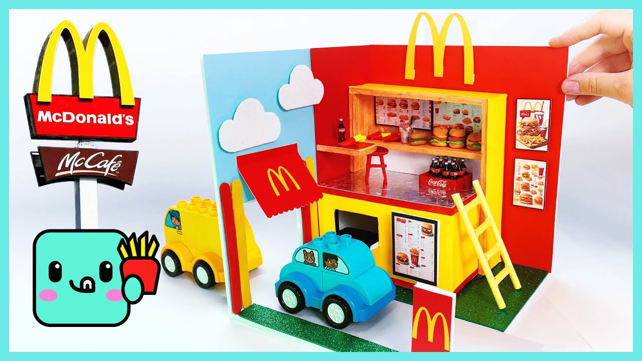 🍟🏠 Miniature McDonald's DIY House with Drive-Thru