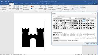 How to insert european castle symbol in Word