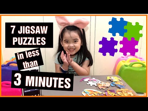 پہیلی بچوں | 4 سال پرانا 7 Jigsaw Puzzles 3 منٹ سے بھی کم وقت میں مکمل کرتا ہے۔