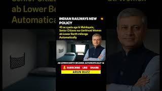 Indian Railways New Smart Berth Policy 💥#arunbuzz #shorts#india#railway#digitalindia