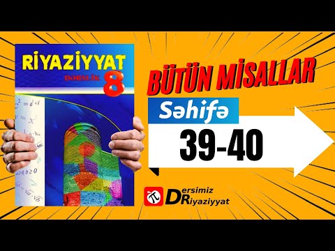 Riyaziyyat 8 ci sinif. seh 39-40. Pifaqor teoreminin tətbiqi / dersimiz riyaziyyat