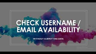 How to check Username availability using php, Ajax, and  Mysql | Download codes