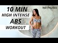 10 min high intense abs workout  no pauses
