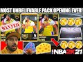I SPENT ALL MY VC ON PACKS FOR GALAXY OPAL ANTHONY DAVIS IN NBA 2K21 MYTEAM PACK OPENING