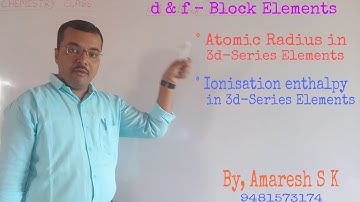 d & f - Block Elements Part-3