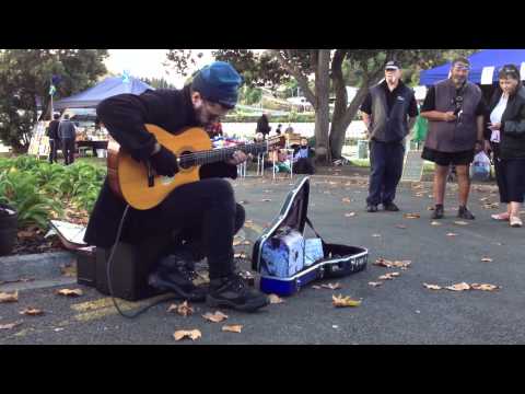 Amazing guitarist busking Wanganui River Market