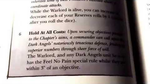 Dark Angels Codex Analysis: Warlord Traits/Relics (Part 1)