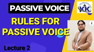 Rules for Passive Voice English grammar in Pushto by Karim khan Lecture 2