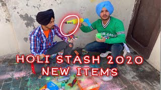 Holi Stash Testing😱New Items | Colour Bomb | Gulal tank  | Pichkari