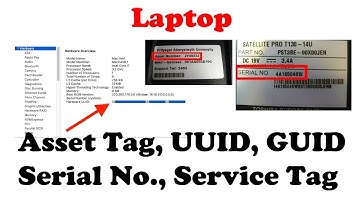 Laptop Asset tag | UUID | GUID | Serial Number | Service Tag