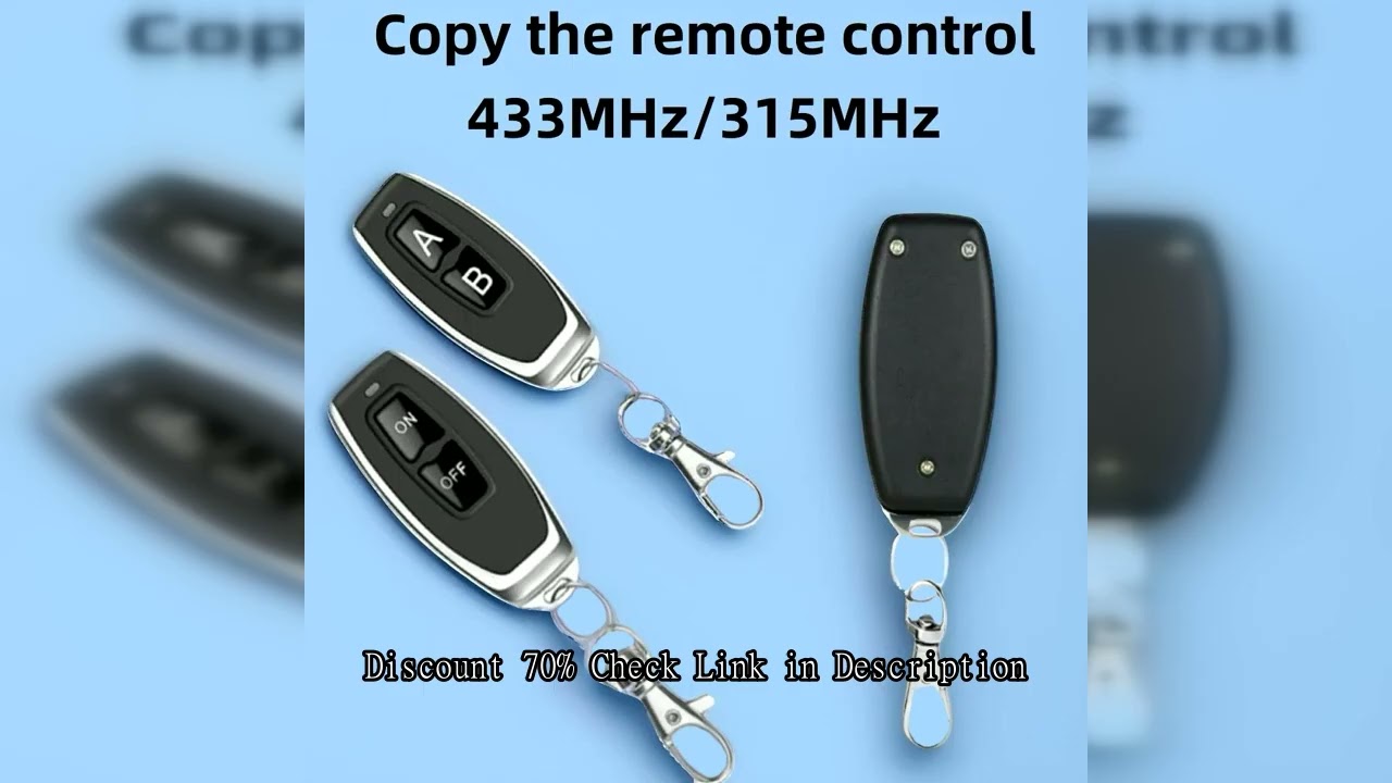 Wireless 433/315MHz RF Remote Control Copy Code 2 Buttons for Garage Door Gate Opener Home Automatio
