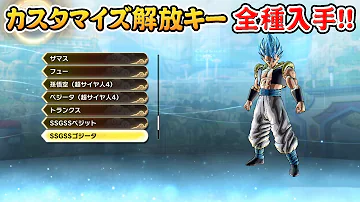 カスタマイズ解放キーを全部集めてみた ドラゴンボールゼノバース２ 