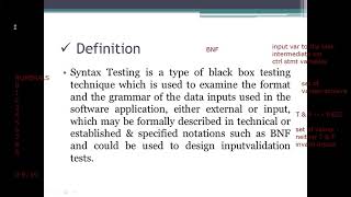 JNTUK R16 III CSE SEM II STM UNIT 4 INTRODUCTION TO SYNTAX TESTING LECT 17